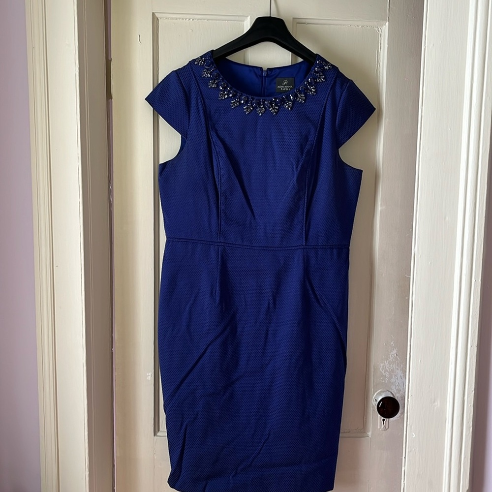 ADRIANNA PAPELL Royal blue dress - size 16